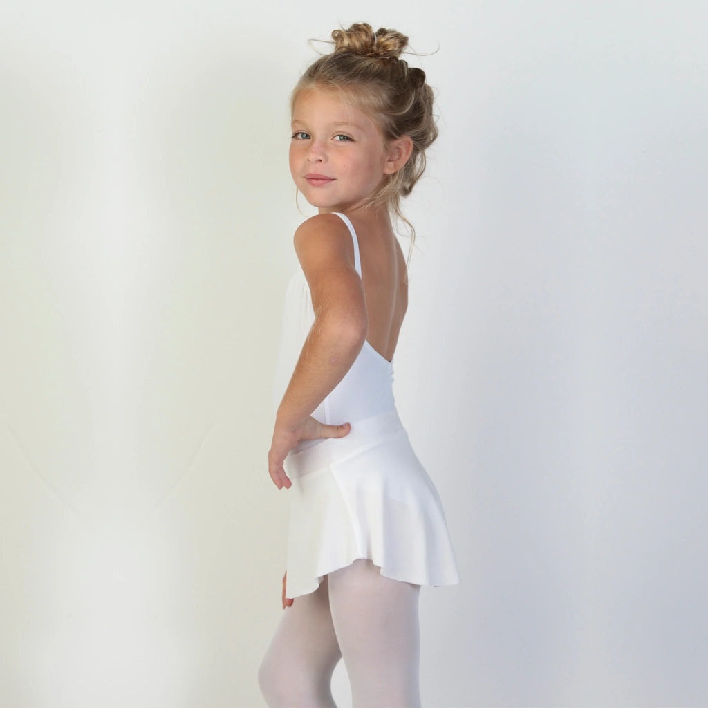 Girls White Ballet Skirt
