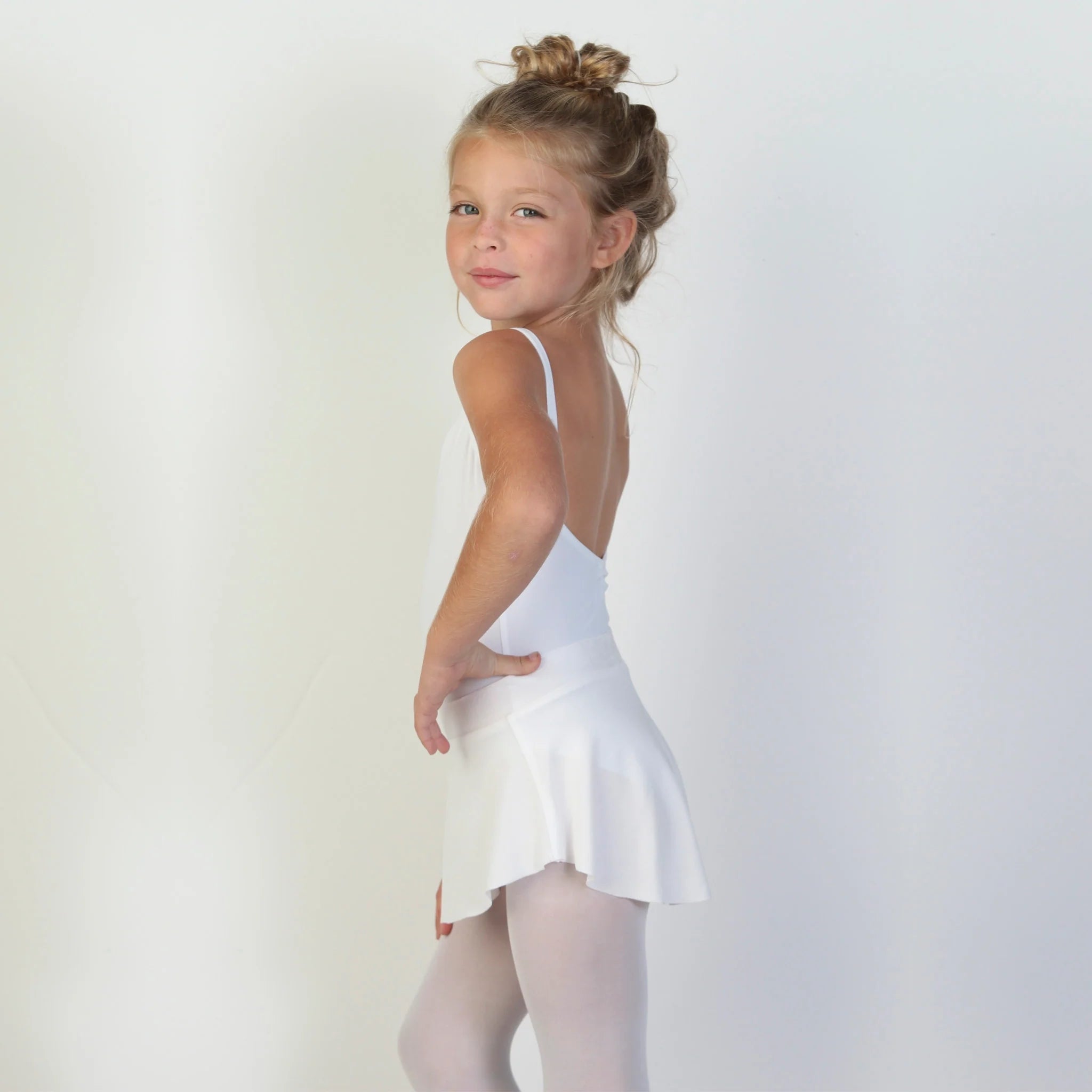 Girls White Ballet Skirt