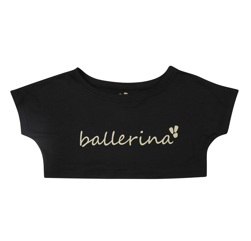 Girls Black Ballet Tops