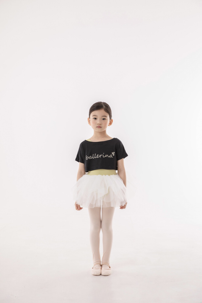 Girls Black Ballet Tops