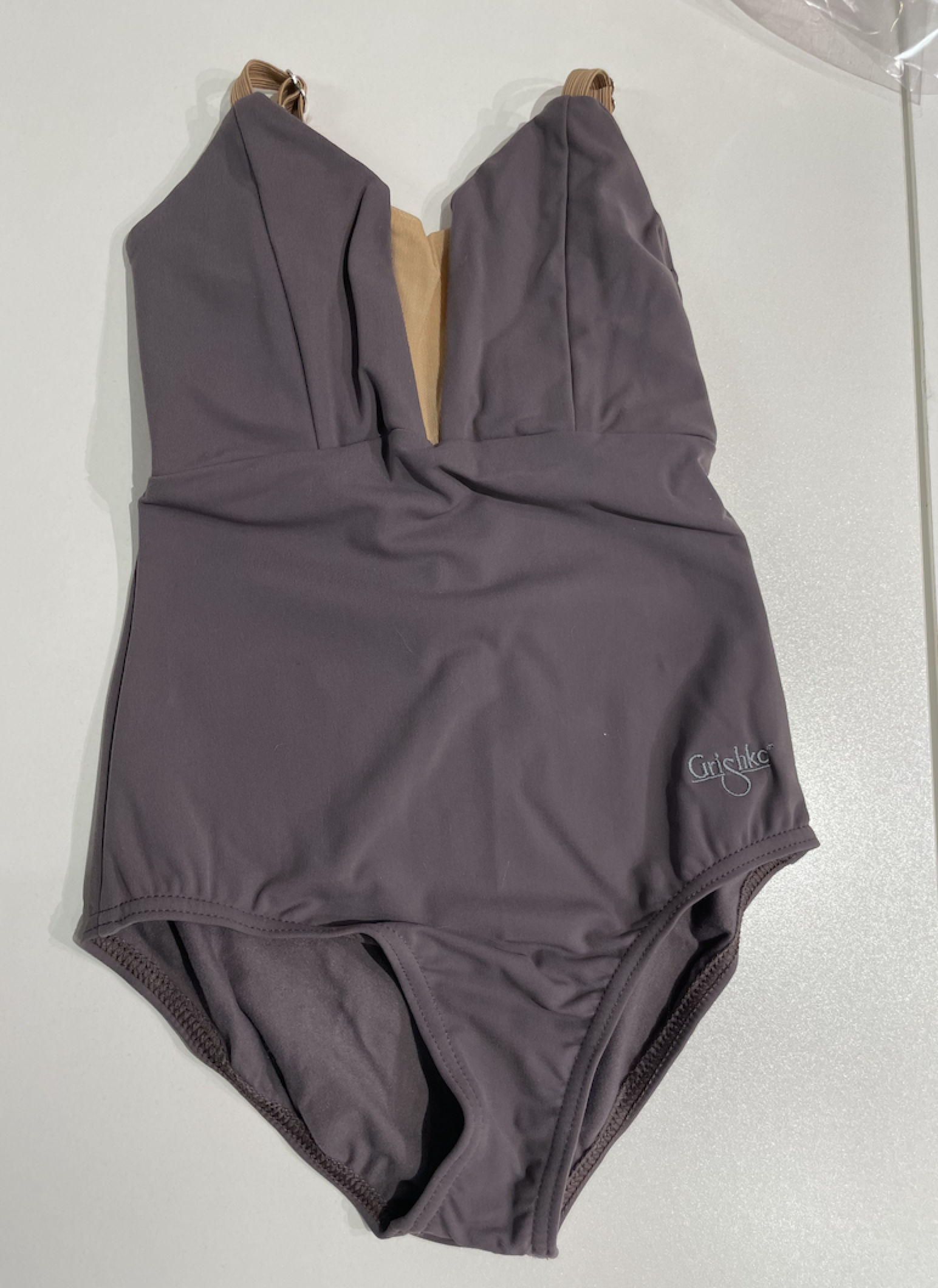 Girls Taupe Ballet Onesies