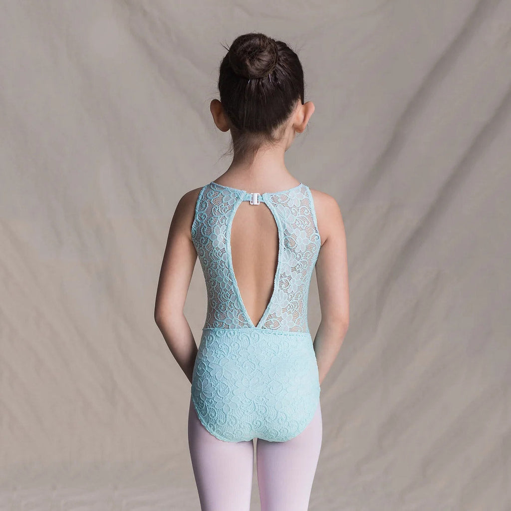 Girls Light Blue Lace Ballet Onesies(C1719/Blue)