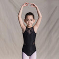Girls Black Lace Ballet Onesies(1719/Black)