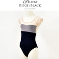 Girls Black"abby-l10/beige&black"Ballet Onesies
