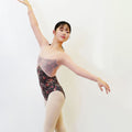 Girls Charcoal Floral"abby-l29/Charcoal"Ballet Onesies