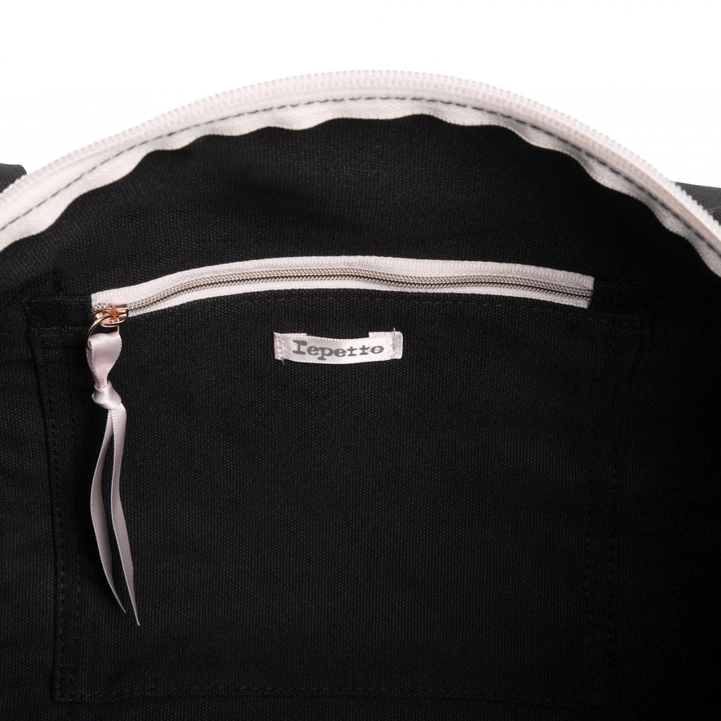 Girls Black Cotton Bag(M: H18 x W35 x D22 cm)