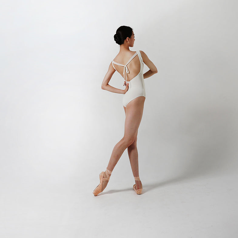 Women Vanilla Ballet Onesies(Denise back tie leotard/VANILLA)