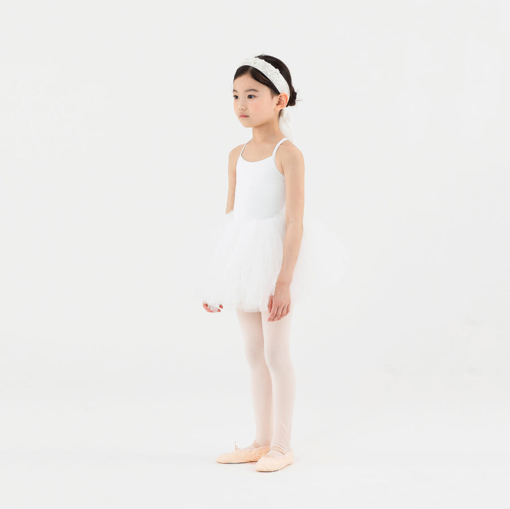 Girls White Ballet Skirt