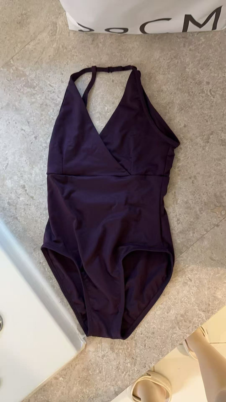 AVA GD Halterneck Leotard_Tactel/burgundy