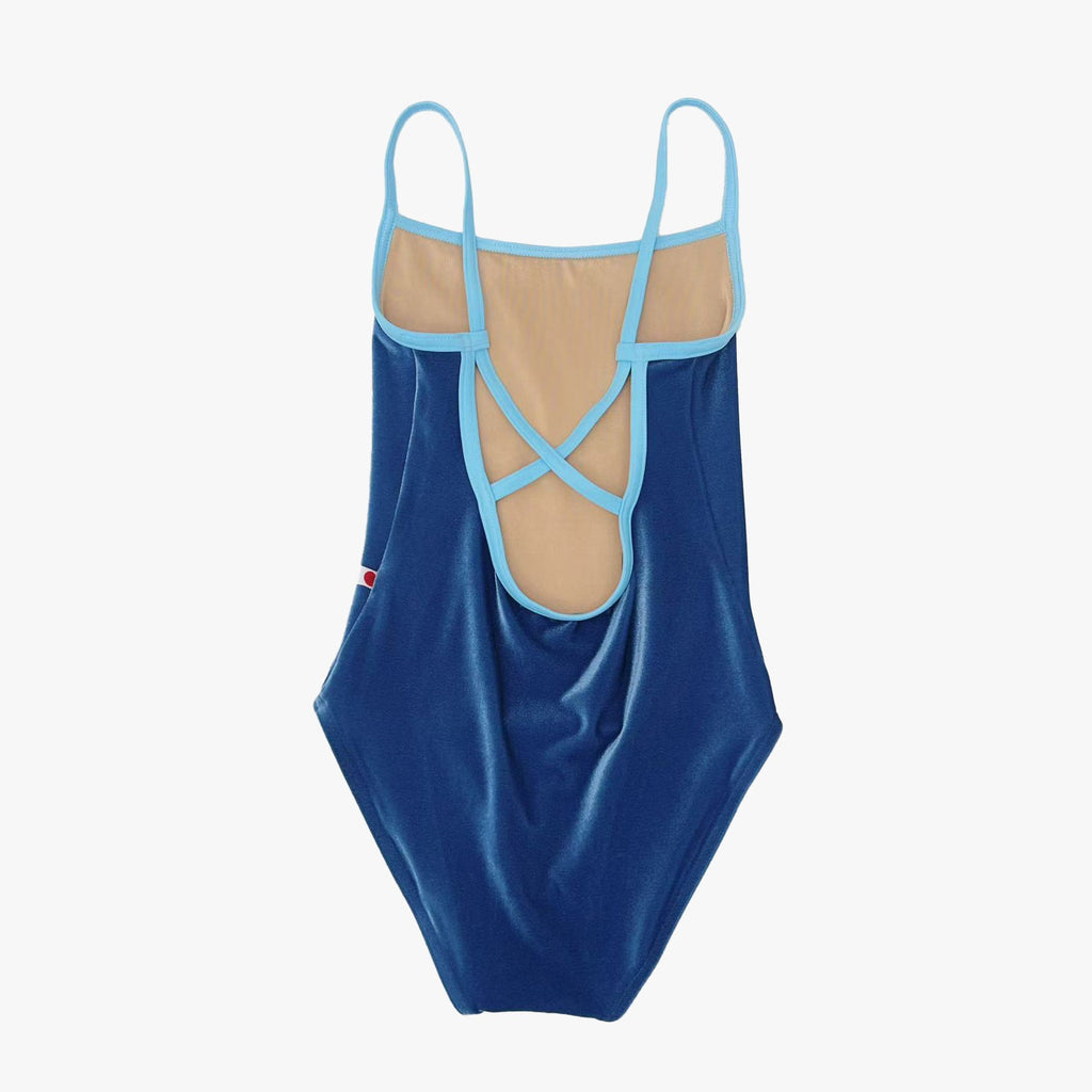 Girls Blue"Daniela/V-Ocean/T-Pool"Velvet Ballet Onesies