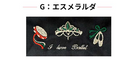 Girls Black"g60/G(Esmeralda)"Vanity Pouch(W 17 x H 9 x D 6.5 cm)