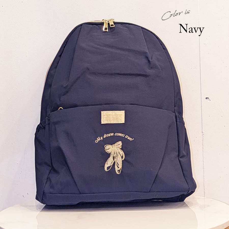 Girls Navy "item108/Navy" Ballet Backpack(W28 x H39.5 x D12 cm)