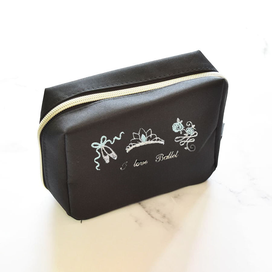Girls Black"item27/F(Lyra Fairy)Mint Green"Vanity Pouch(L 12 x W 15 x D 5.5 cm)