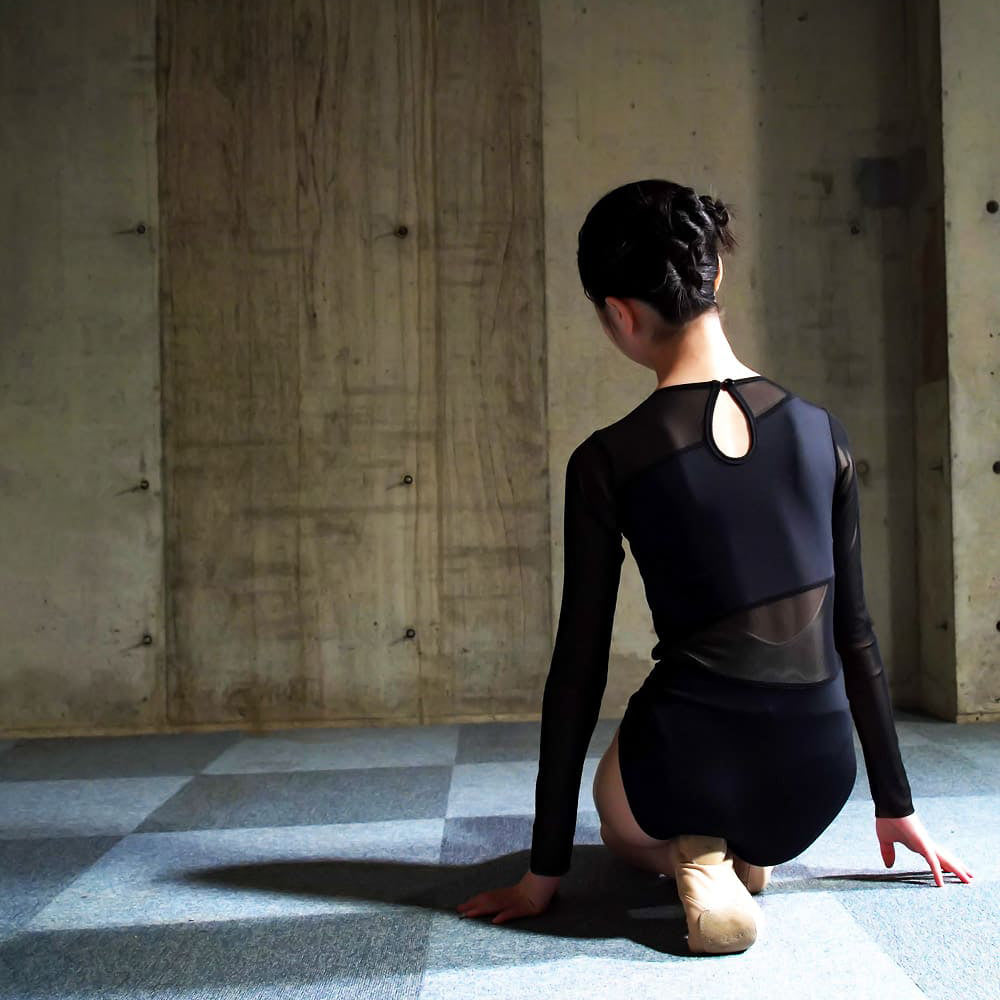 Girls Black"Maiko Miyauchi4℃/black"Ballet Onesies