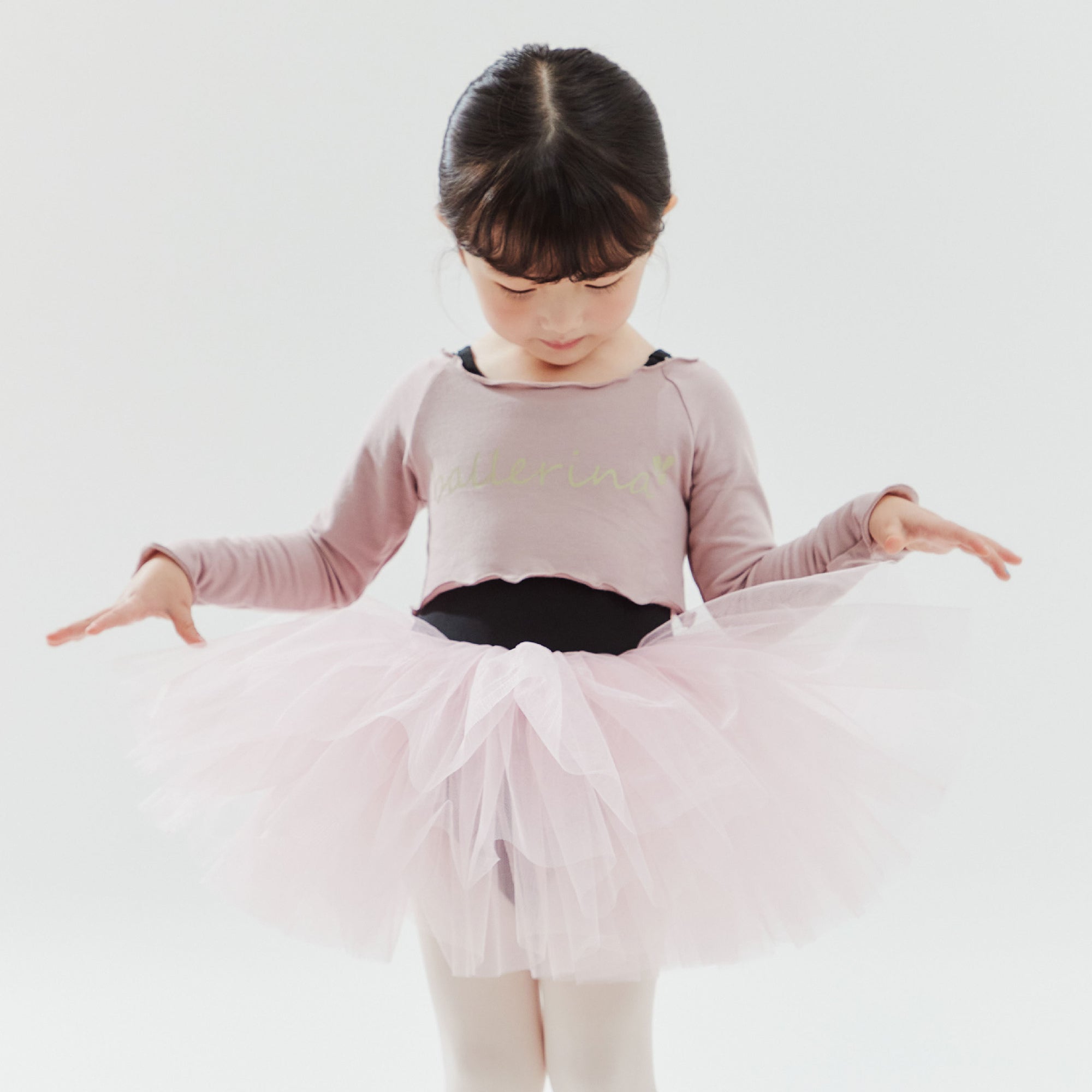Girls Pink Ballet Crop T-Shirt
