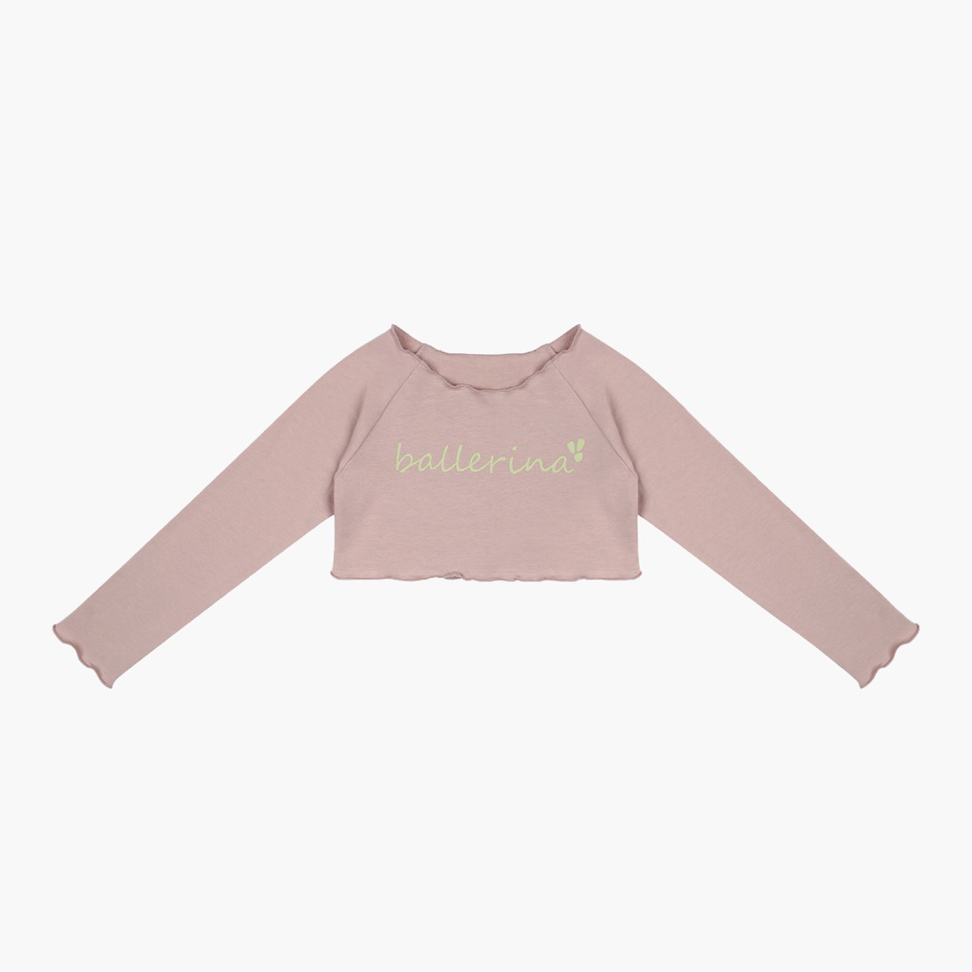 Girls Pink Ballet Crop T-Shirt