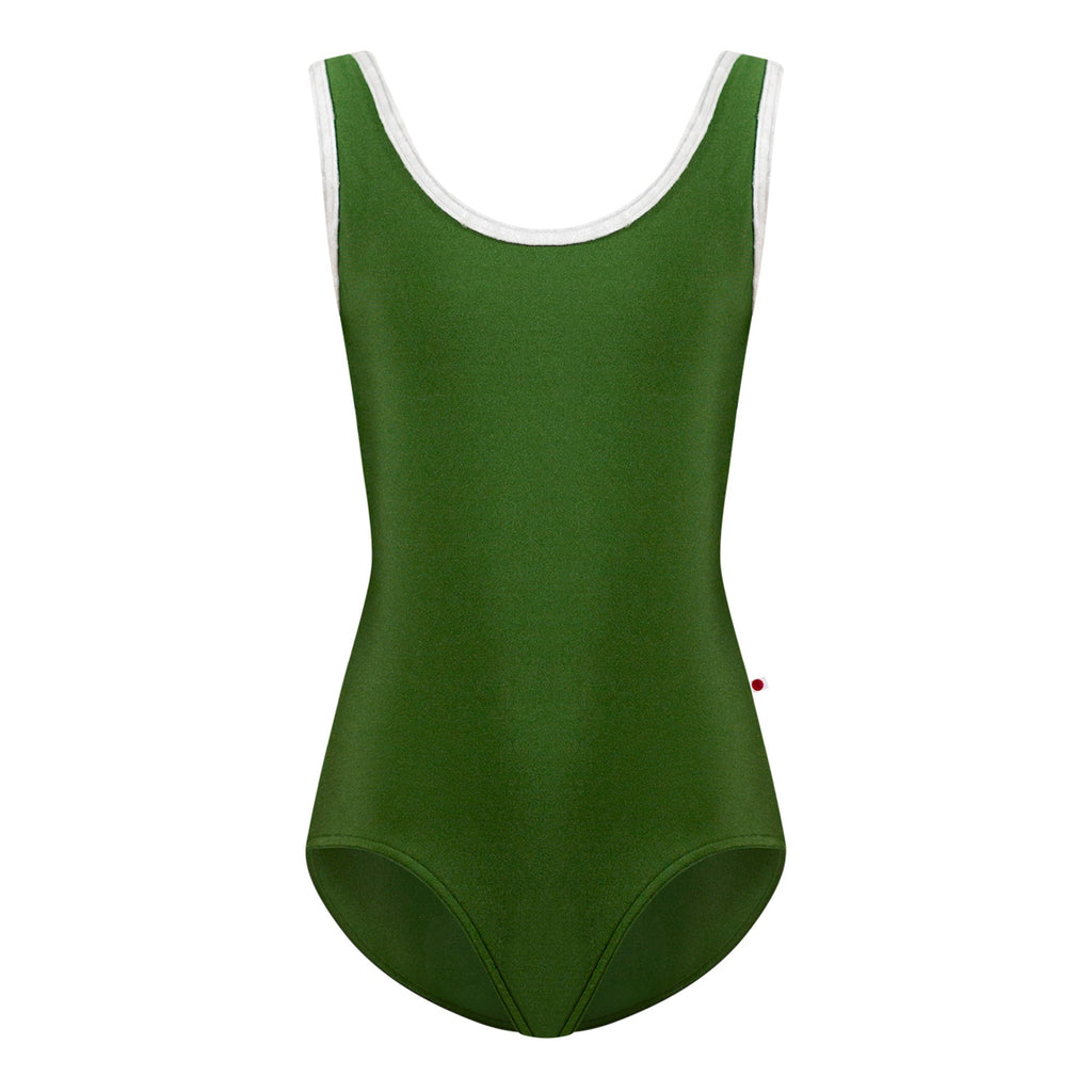 Girls Green"Anna/N-Lucky/CV-White"Ballet Onesies