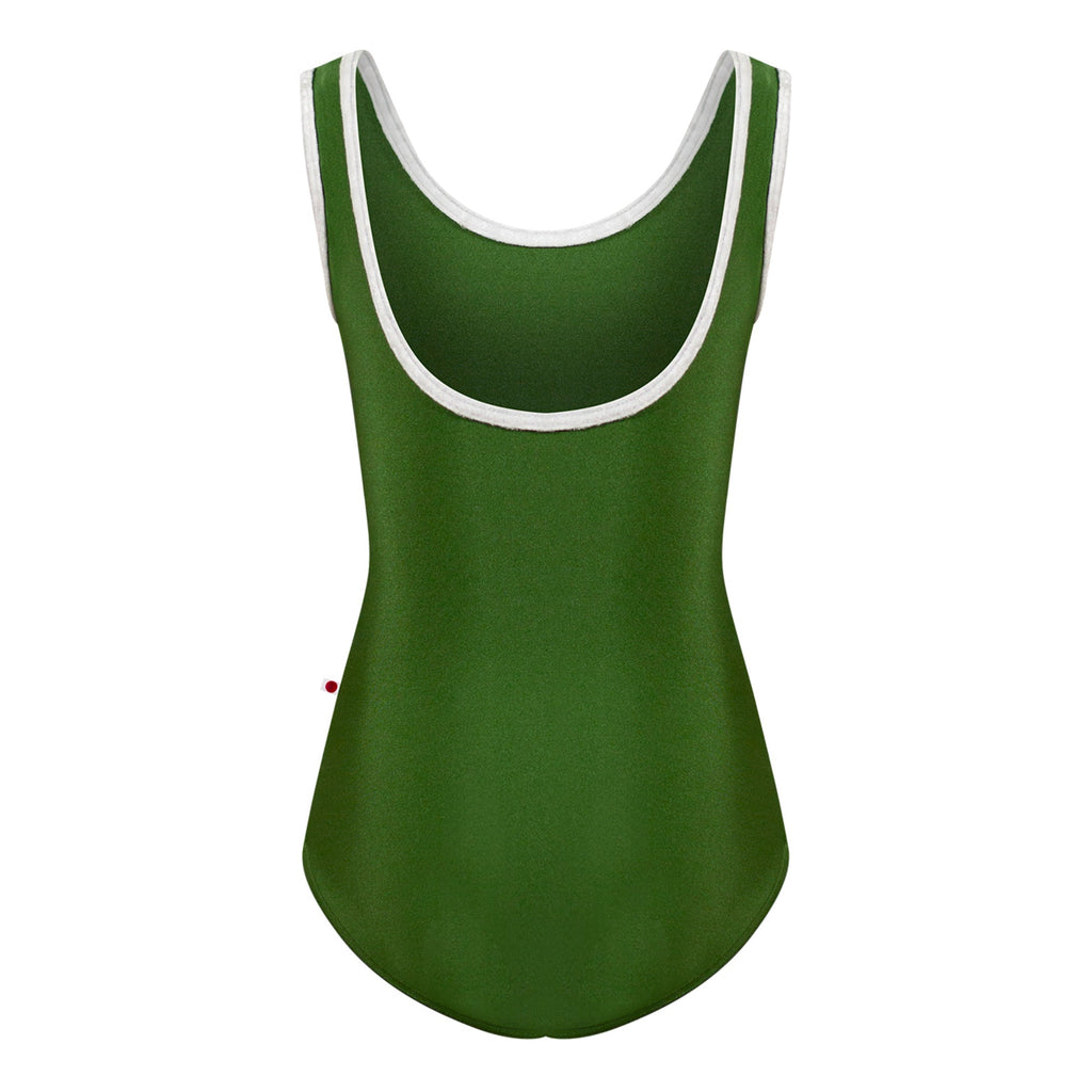 Girls Green"Anna/N-Lucky/CV-White"Ballet Onesies