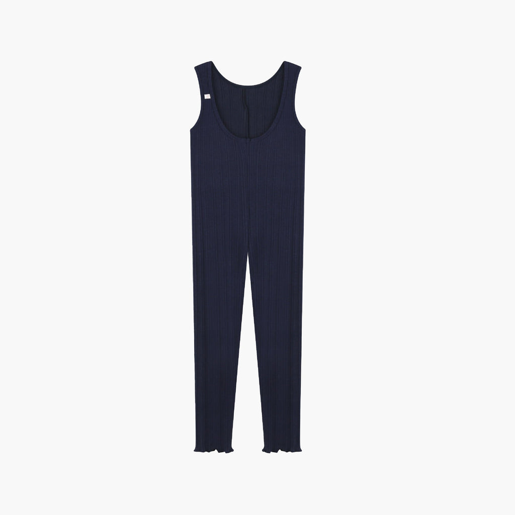 Girls Navy Ballet Jumpsuit