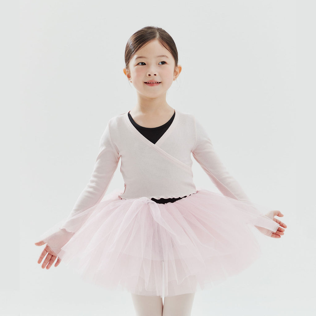 Girls Pink Ballet V-neck T-Shirt