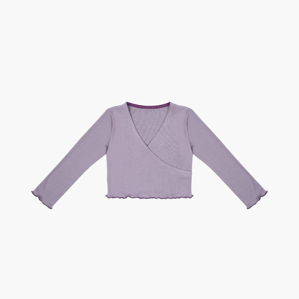 Girls Purple Ballet V-neck T-Shirt