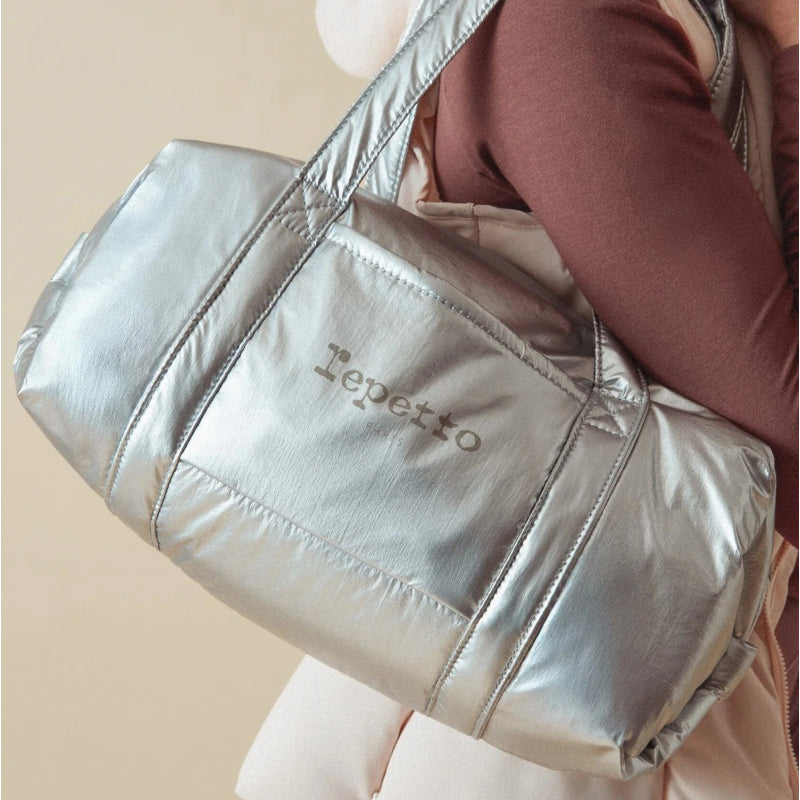 Girls Silver Ballet Bag(M:H18 x W35 x D22 cm)