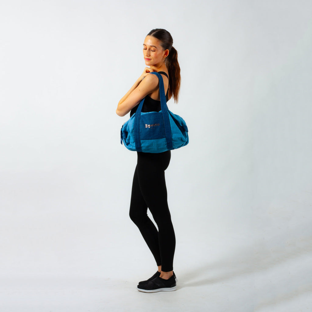 Girls Blue Denim Ballet Bag(Size M）