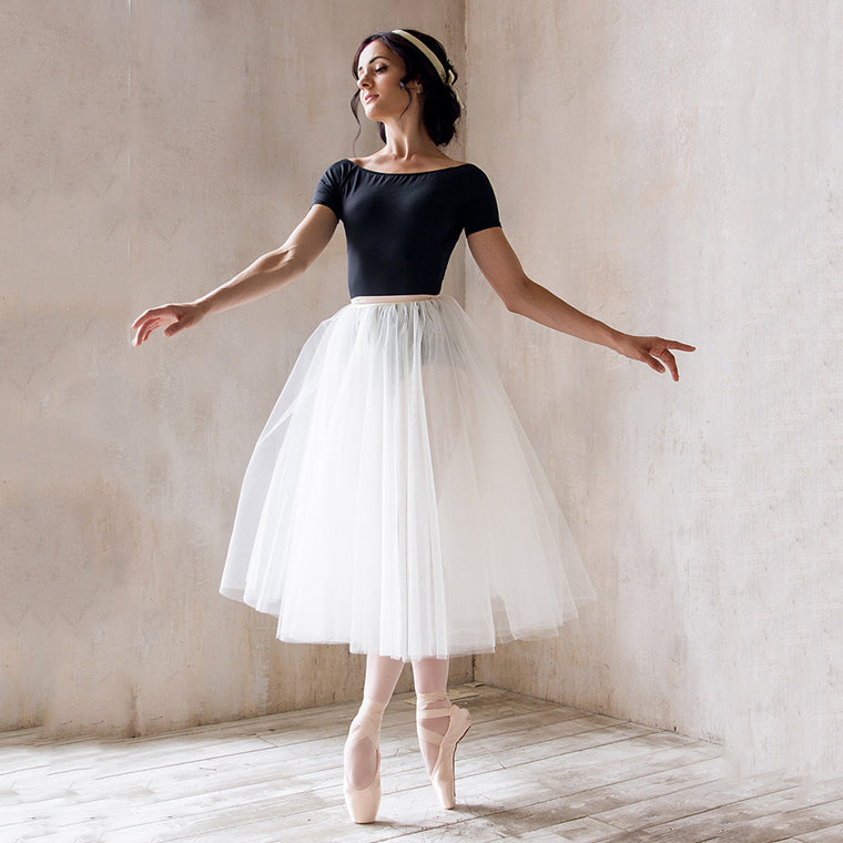 Women White Ballet Skirt(75 cm)