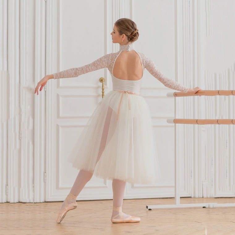 Women White Ballet Skirt(75 cm)
